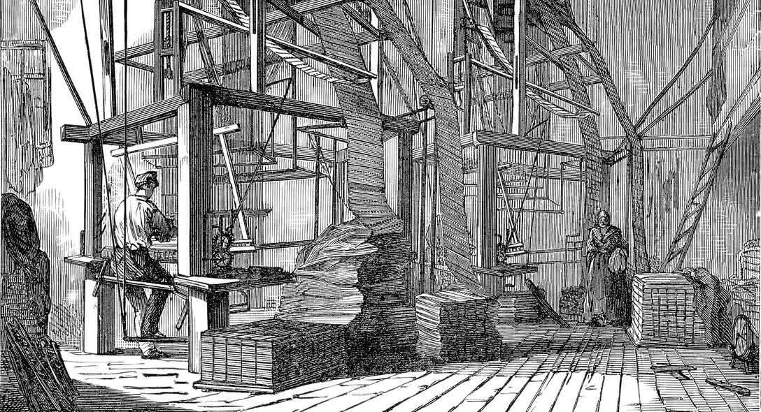 Philippe de Girard invents the linen spinning machine