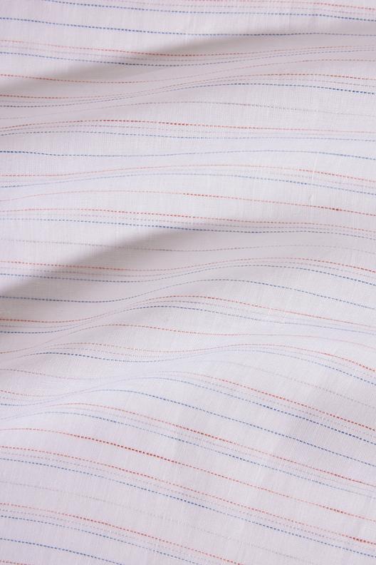 Sample 1611 p3 | voile, toile legere, rayuresfines avec un fil astrodyed, lavé