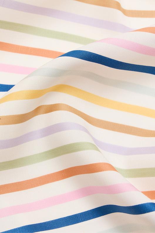 Sancet | rayure baton multicolore, bande satin, fil teint 