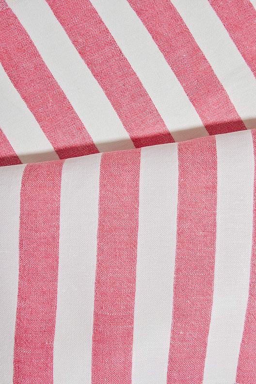 JE2905 PINK | fil teint, rayure large bicolore, armure brokentwill, melange chanvre, lavé, disponible en 12 couleurs  