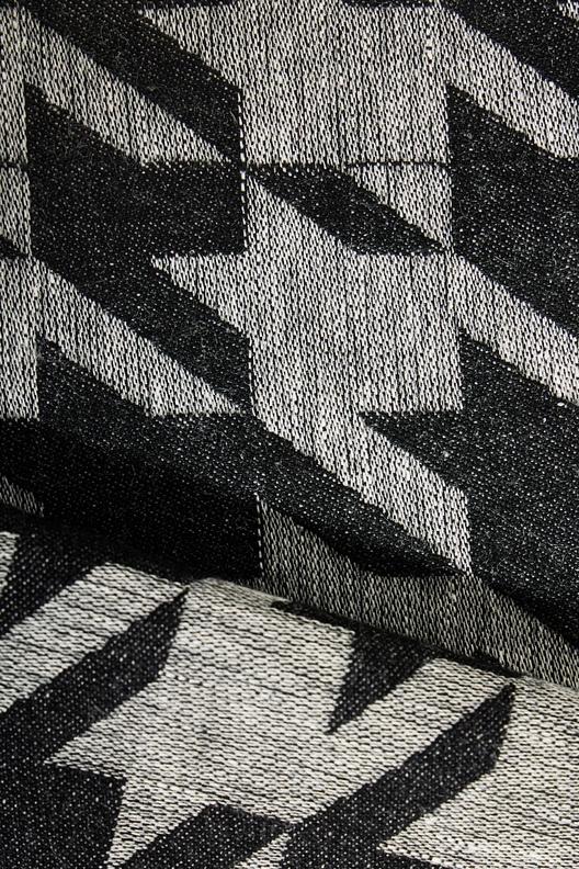 JE2920 | jacquard pied de coq bicolore, mélange laine, toicher chaud, main compacte, lavage doux, finissage eco-responsable 