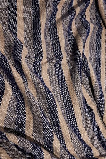 JE1327W | linen/lambswool mix, large stripe on fancy piqué weaving, warm touch, soft drape, Note : this is also available in hemp/lambswool 