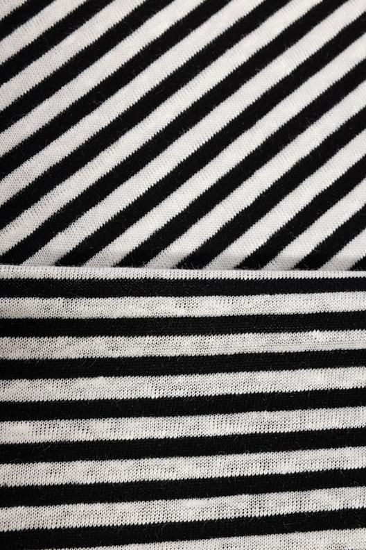 ALIDA | rayure marin teint fil sur jersey coton et lin, toucher doux 