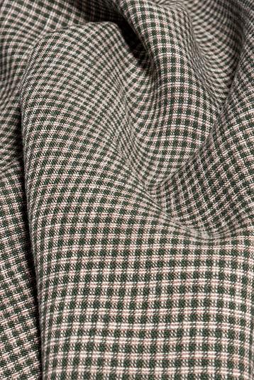 L66701/41 | yarn dyed small gingham-type check, lyocell mix, fluid hand, washed