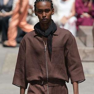 Zegna men's fashion show SS2024 brown outfit
