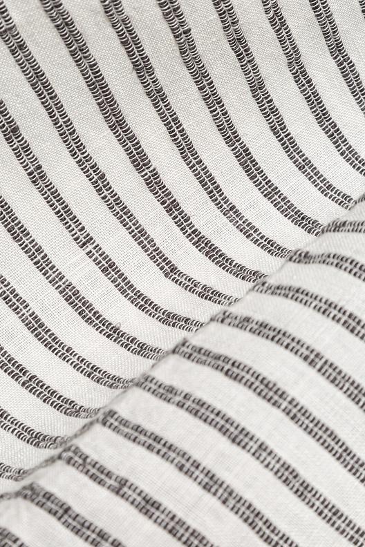 ELSA STONE WASH | ticking stripe with thick yarn effec in relief, stone washed 