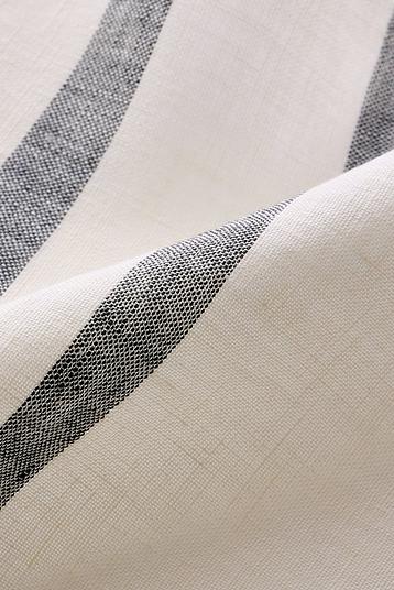 LACANAU ANTHRACITE | placed engineeried stripe, lightweight plain weave, large width 