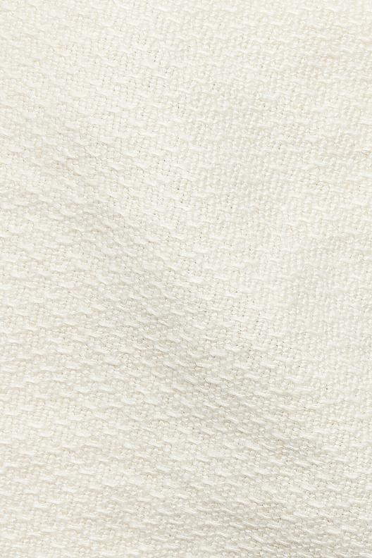 Panama Stone wash Blanc | Tissage fantaisie uni, gros fils, stonewashed, poids lourd