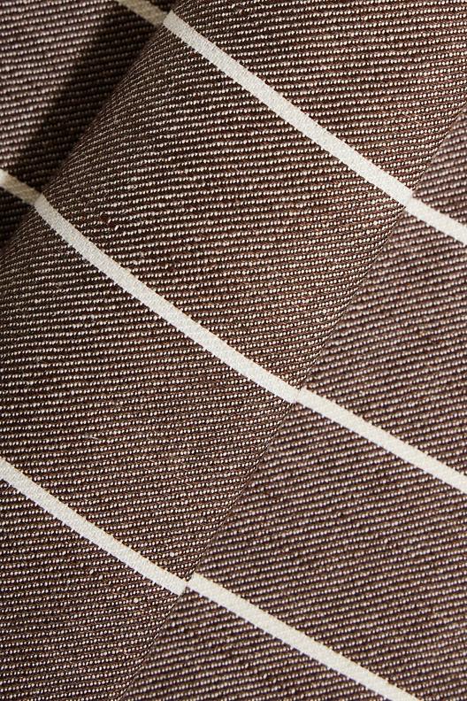 RINACO 2 | Yarn dye large tennis Stripe on twill denim style base, Tumbler finishing.