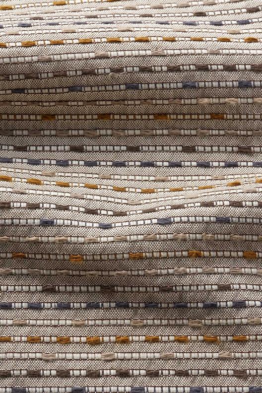 T0073054-1 - Pixel | jacquard fancy stripe, yarn dyed, raised yarn effet in slubbed linen, vintage stonewashed finishing 

