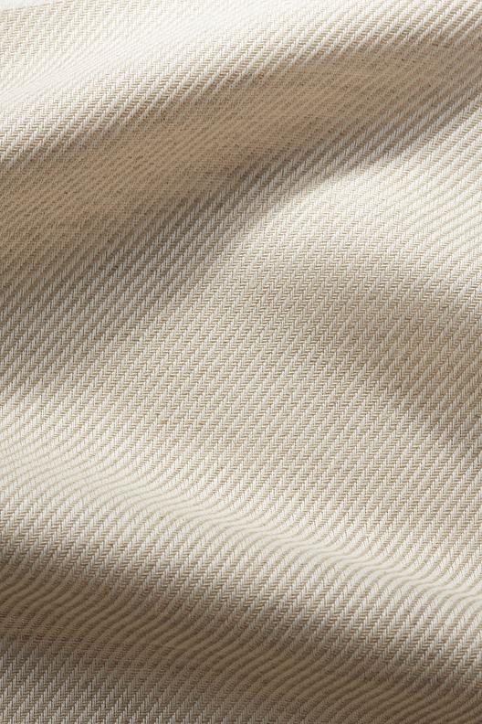 ZEUS | twill 2 tone, natural linen in weft 

