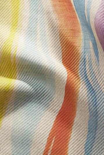 GIUSY ALLOVER | twill weave, printed watercolour moving stripes 


