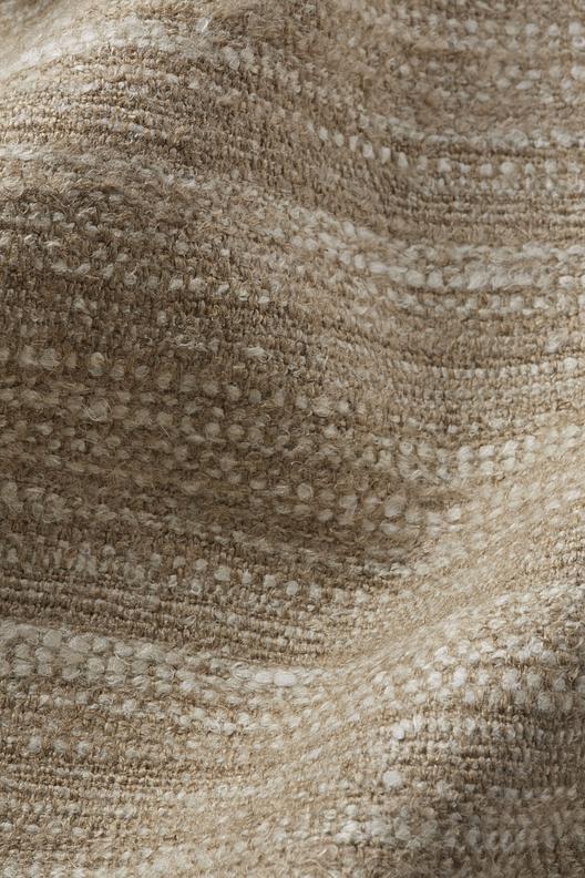 LISDUVET TEINT HEAVY DES 552 COL S2-IVORY BEIGE | Fancy weave, scrambled stripes, 2 ply yarn, rustic aspect, heavy, wooly touch, tumbling finish "Melverbier"
