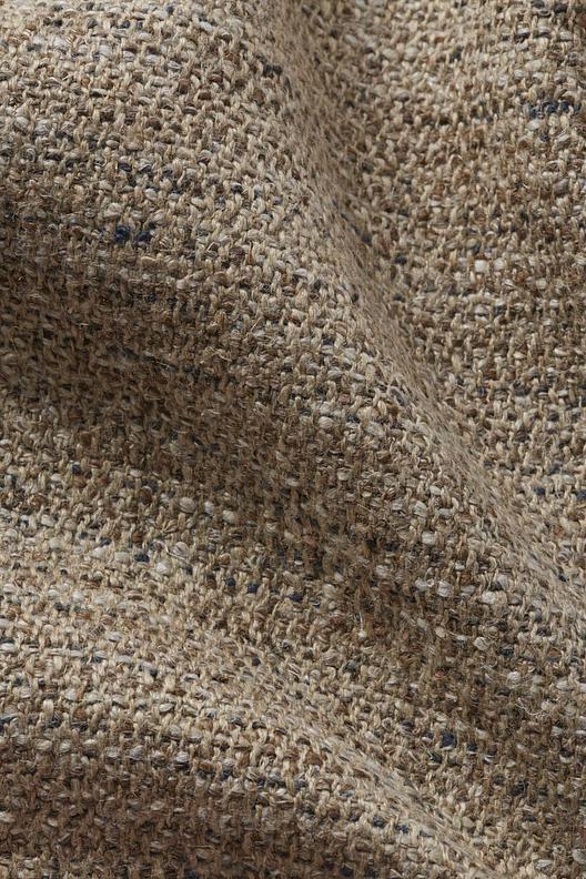 LYSEVIE DES 552 COL S2-MOCCA LINZ | Fancy weave, twisted novelty yarn, heavy, dense, raw look, natural colour, visual very natural, tumbling finish "Melverbier" 
