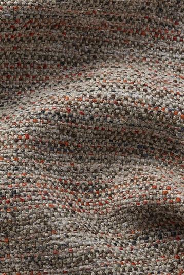 LYSEVIE DES 437 COL S2-COL 6 | basketweave, fancy twisted yarn on weft with color and texture effects, tweed look, heavy and dense, touch dry, finish Stonewash Enzyme 
