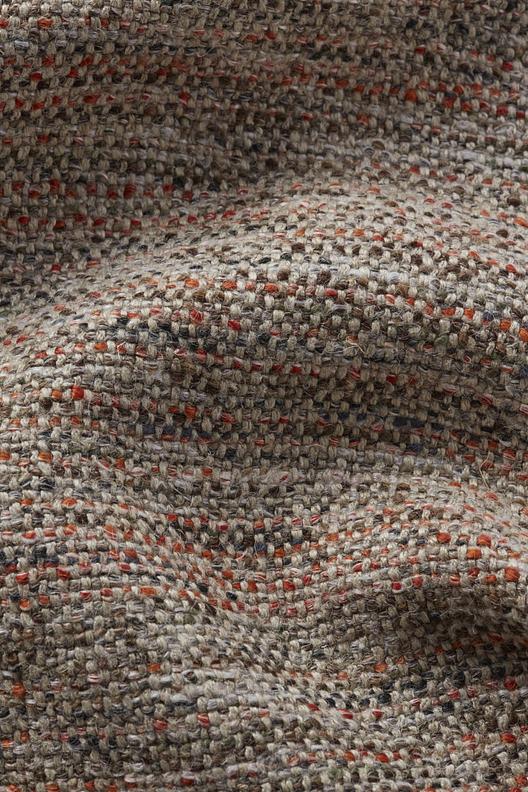 LYSEVIE DES 437 COL S2-COL 6 | basketweave, fancy twisted yarn on weft with color and texture effects, tweed look, heavy and dense, touch dry, finish Stonewash Enzyme 
