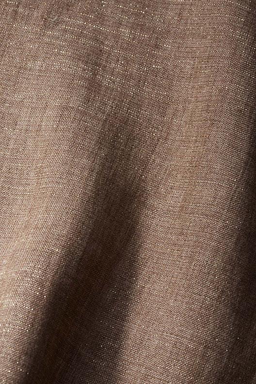 26622 | plain weave, delavé linen with gold metalloplastic yarn, sparkling, all season 
responsible production, ecofriendly finishing, water saving process, solar energy
Greenpeace Detox charter. Stock service