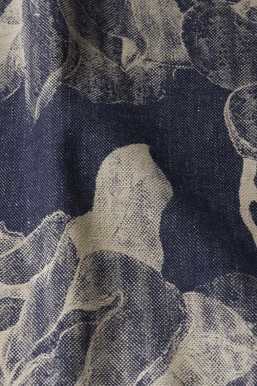 TOLEDOS/STC301476 | denim look, floral discharged print, whitened effect

