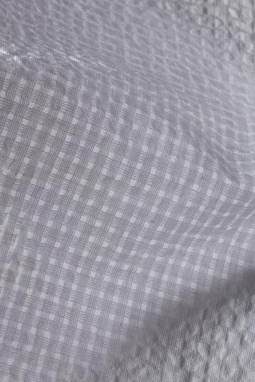 LAPIS70 | Seersucker weave with linen and twisted cotton, half transparent, light weight. 100% renewable electricity from solar panels.