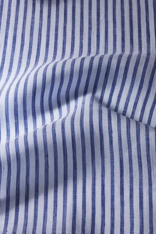 GOLD LINEN ALOE F3413748/18 | Collection Thomas Mason. Yarn dyed, twill weave, bicolor stripe pyjama type, supple hand. Softening with aloe vera.