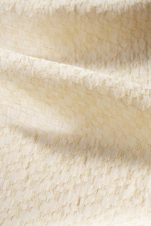 SCARLIN | Voile with façonné woven details, monochromatic. Half transparent 