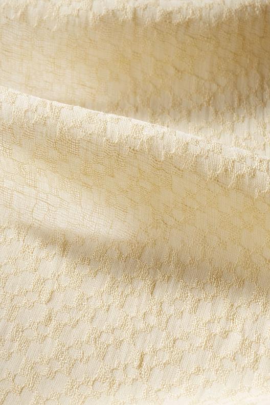 SCARLIN | Voile with façonné woven details, monochromatic. Half transparent 