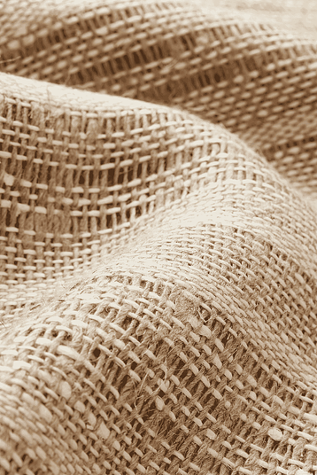 SM162 NATURAL | Fancy weaving, "artisanal" look, loose structure, transparent, stripes 