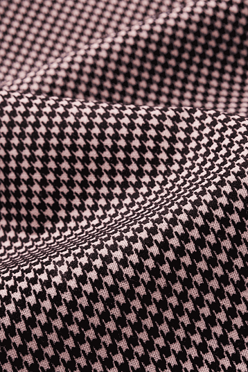 SM711 FP MALLOW | solid linen base with contrasted flocking, houndstooth pattern