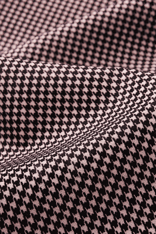 SM711 FP MALLOW | solid linen base with contrasted flocking, houndstooth pattern