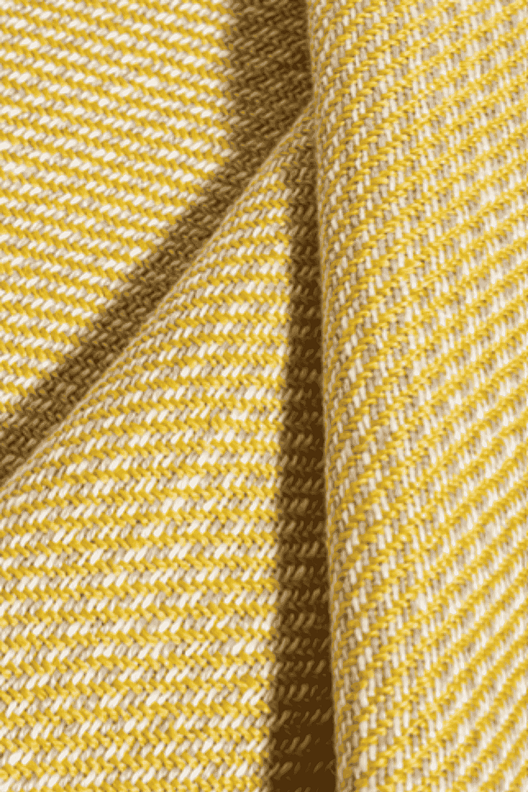 D'ABORD MUSTARD | yarn dyed twill, geometric pattern, heavy but soft and supple