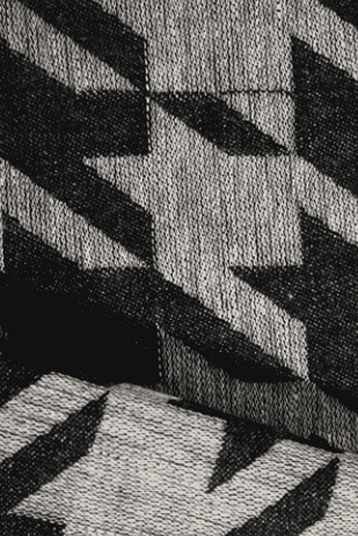 JE2920V1 | Giant bicolore houndstooth, Linen and wool, compact hand