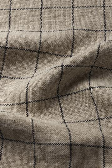P352 CHECKED 0014 STONEWASH | Windowpane check, thick yarn canvas, soft and supple touch. Stock service 