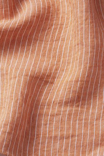 GESSATO | Large width, small MOQ, yarn dyed tennis stripe, washed finishing, naturally non ironed, supple hand and soft touch 