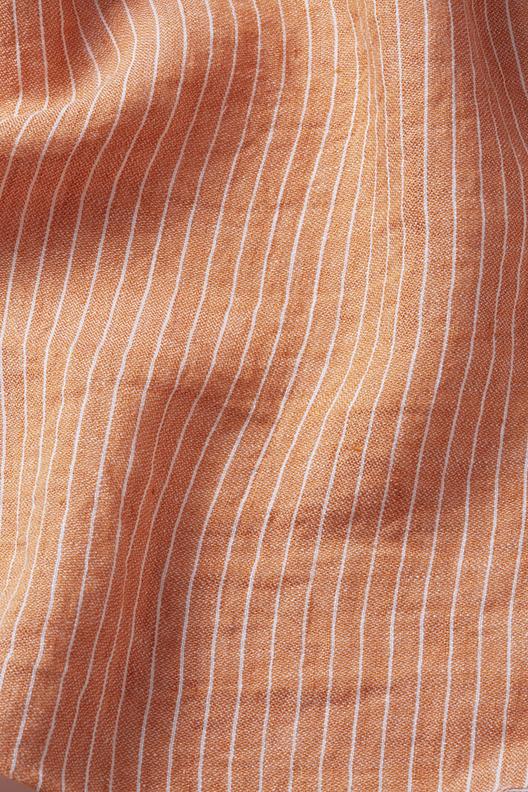 GESSATO | Large width, small MOQ, yarn dyed tennis stripe, washed finishing, naturally non ironed, supple hand and soft touch 