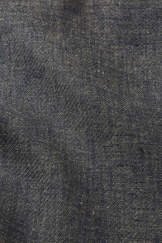 26G65 10/3 | Crossed twill with delavé effect denim look, mix of Linen and recycled cotton, supple hand