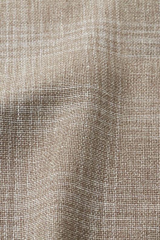 16G72 13/2 | Etamine wool and delavé linen, muted tartan, water repellent on demand, light weight, soft touch, natural stretch, 