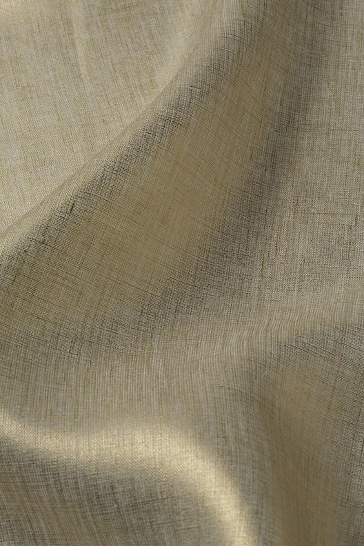 L723 oyster-0021 gold print 140 R05 | Gold printed linen plain weave 