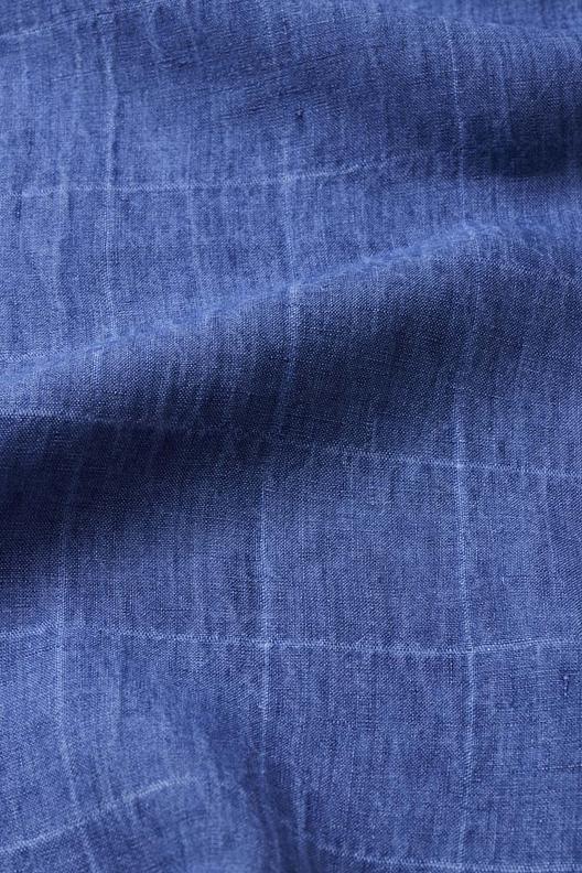 DUCALEDEL | Teint fil avec effet delavé, carreau fenêtre ajouré, look denim, finissage froissé 