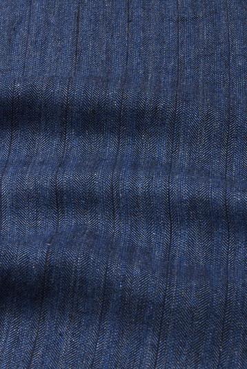 RODIN S10647-005/0001 | Chevron faux uni, lin délavé, 100% lin toucher flanelle, main ferme, finissage brossé  
