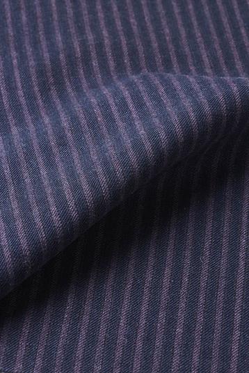 H4702N | Flannel in linen and wool mix, yarn dyed stripe 