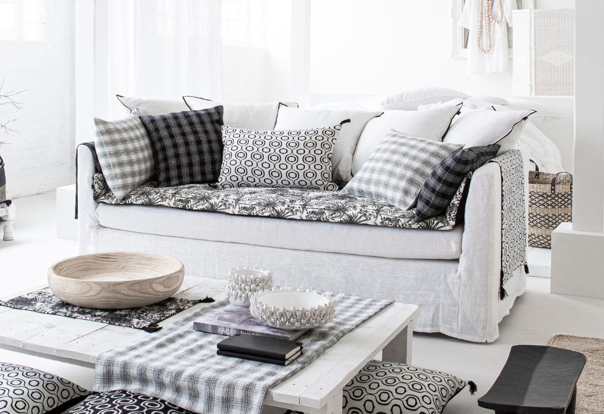 Linen sofa care