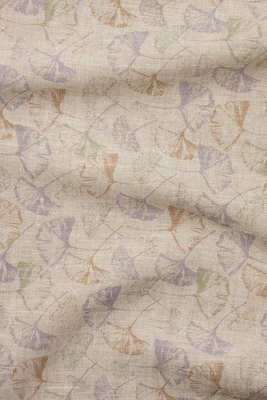 11100/45/PO/des.366/8HA90 | natural linen plain weave printed