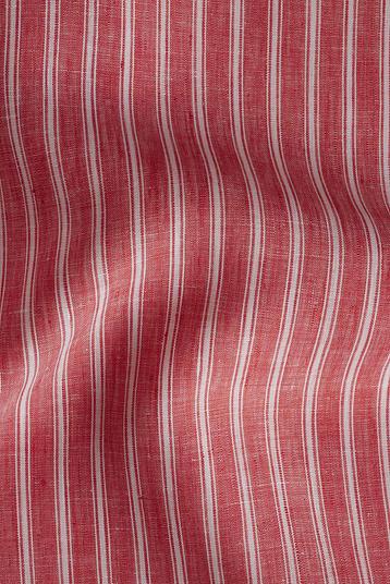 Gold Linen F3412900/33 | Thomas Mason collection. fine plain weave, ultra light weight, half transparent, bicolor yarn dyed fancy strick stripe, cool touch.