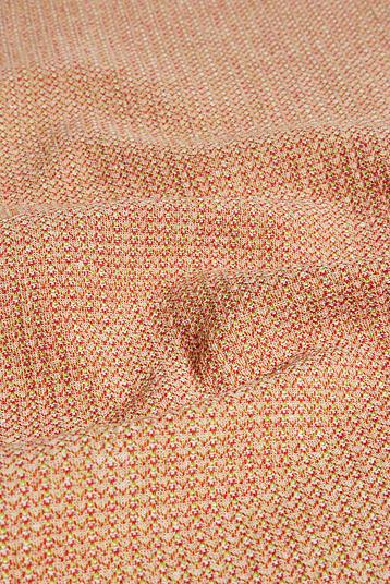 JE2340 PISTACHIO/RED | fancy honeycomb weaving, yarn dyed, fake plain, available in 12 colours