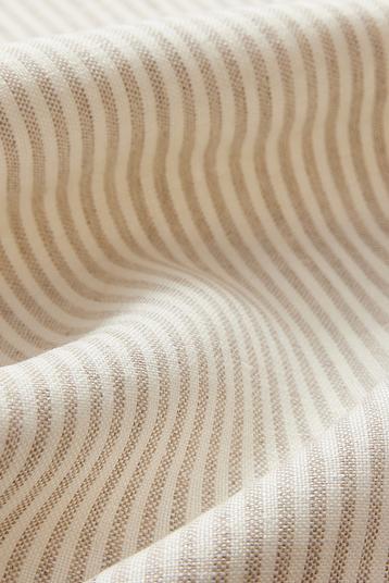 JACK | small ticking stripe natural linen and bleached linen mix Stone wash