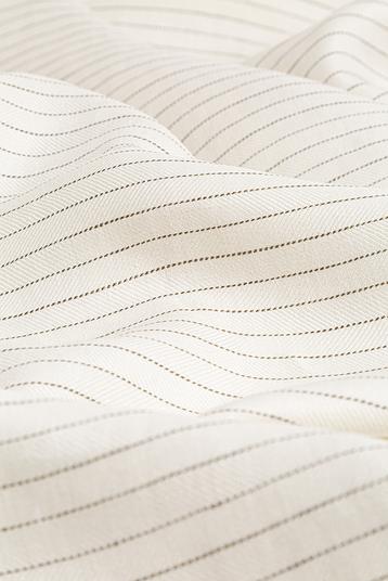 LAIA 2 | Yarn dye, fine Stripe on fancy herringbone weave, Tumbler finishing.