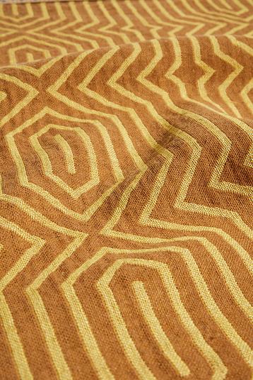 3192355/des.9264/col.719+124/124+W205 | washed linen, Jacquard, geometric, bicolor