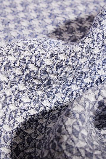 JE1283 | jacquard bicolore, motif geometrique, main souple, poids moyen