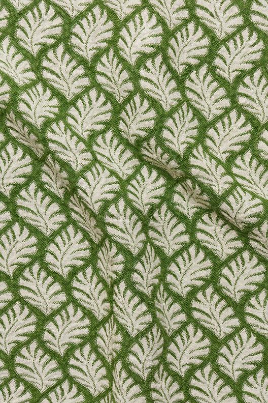 JACQUARD TUB. AVORIO/ RUCOLA (1CJ056 64859 J56) | tubic double face jaquard, bicolore leaf pattern, dry canvas, resistant for seating
