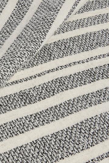 Sample 2034 p6 | yarn dyed stripe black and white twistes, fancy weave, stonewashed